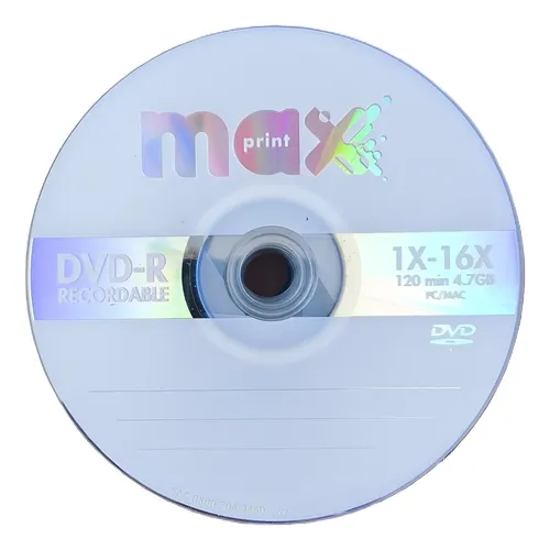 Disco Virgem Dvd-r Maxprint 120 Minutos 4.7gb 16x | MercadoLivre