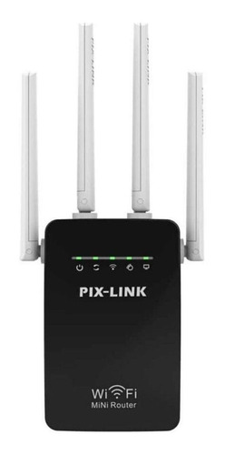Roteador, Repetidor, Access point PIX-LINK LV-WR09 preto/branco 1 unidade