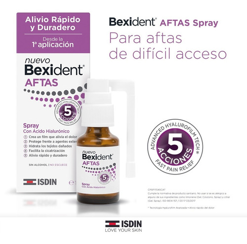 Imagen 4 de 4 de Isdin Bexident Aftas En Spray 15 Ml