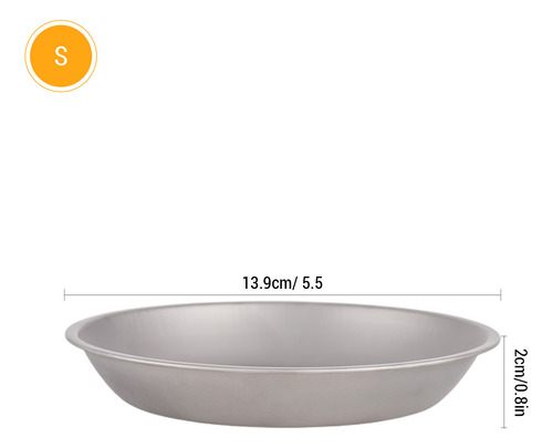 Vajilla De Camping Ti Plate Para Barbacoa Y PĂcnic, 5 Unidad