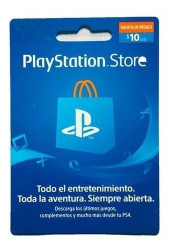 Imagen 1 de 1 de Playstation Card Psn $10 Usd Saldo Para Cuentas De Mexico