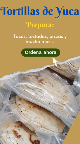 Tortillas De Yuca Paquete De 10 Unidades