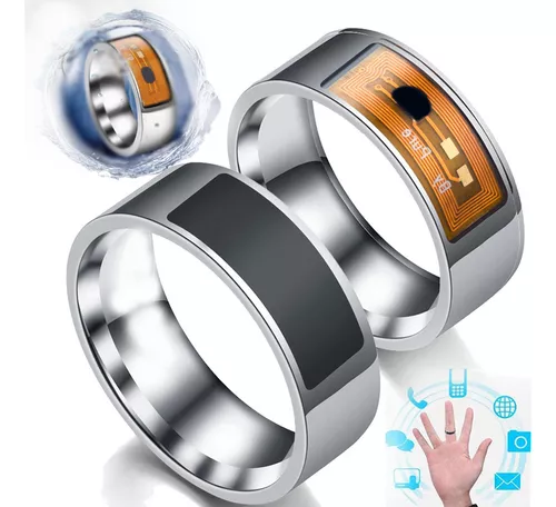 CTDFJRYFF Anillo inteligente de moda NFC para teléfono móvil, anillo  inteligente de acero inoxidable de 0.315 in de ancho, anillo inteligente  para