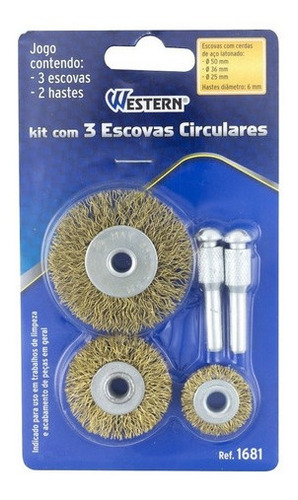 Imagem 2 de 3 de Escovas Cerdas De Aço Hastes Para Limpeza De Ferrugem Tinta