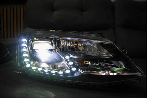 Par Farol De Led Jetta Mk6 E 6,5 2011 A 2018 Projetor E Drl
