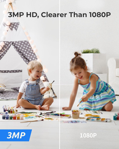 Indoor Security Camera, 3mp Pan & Tilt, Plugin Wifi Cam...