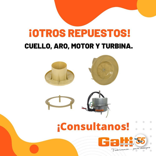 Repuesto Sombrero Extractor De Aire Campanita 100 Gatti Ventilacion