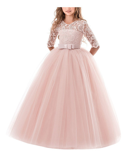 Vestido De Encaje De Niña De Las Flores Para Fiesta De Dama | Cuotas sin interés Vestido De Encaje De Niña De Las Flores Para Fiesta De Dama | Cuotas sin interés