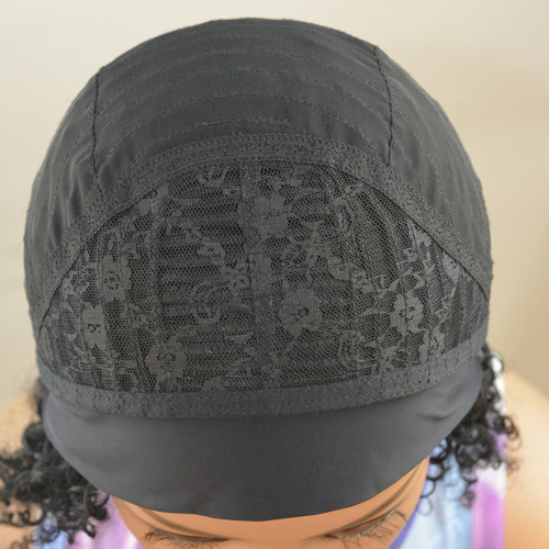 Perucas Curta Afro Curly De Cabelo Humano Perucas Pixie 35cm