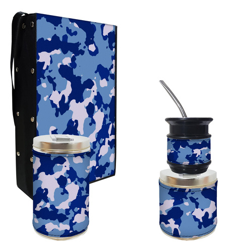 Set Matero 4 Piezas Abmny Camuflaje Azul Excelente Calidad