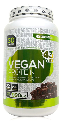 Proteína Vegana Chocolate 990 Gr 30 Serv 43 Supplements Vega