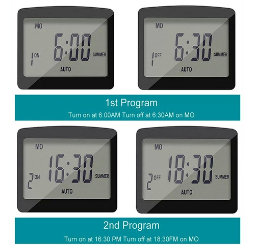 Imagen 5 de 6 de Temporizador Programador Digital - Pantalla Led - 110v