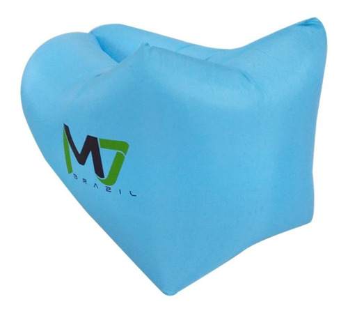 Sofá Inflável De Ar M7 Brazil Nylon Camping Praia Azul