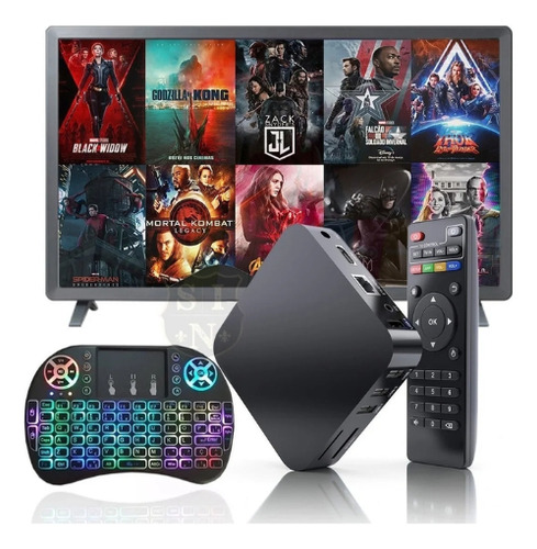 Tv Smart Box 5g 4k + Mini Teclado Sem Fio. Envio Já!