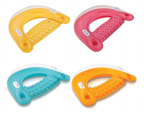 Intex Sit N Float Tumbonas Flotantes Inflables Coloridas, Pa