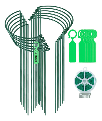 Paquete De 12 Estacas Para Soporte De Plantas, Jaulas Y Sopo