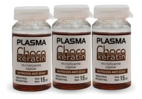 Ampollas Keratin Choco Plasma Revitalizante X3 Unidades 15ml