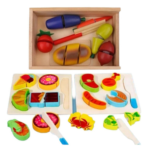 Cocina  Juguete Infantil Didáctico Corta Vegetales Velcro