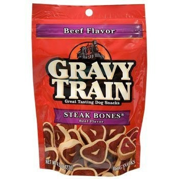 Huesos Gravy Train Filete Trata 4.5 Oz. (pack De 4)