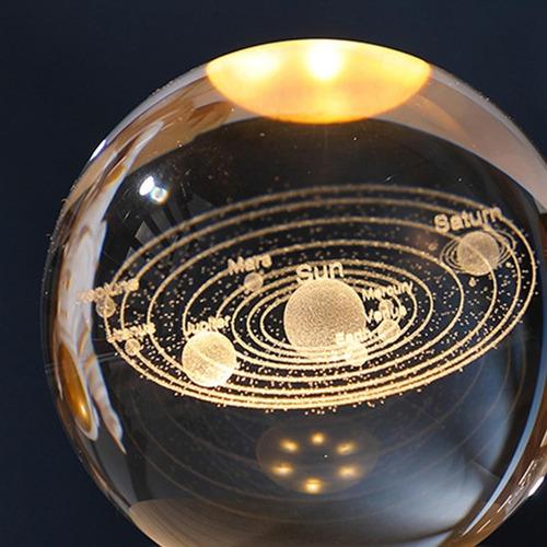 Bola De Cristal Planetaria Luces Nocturnas Sistema Solar