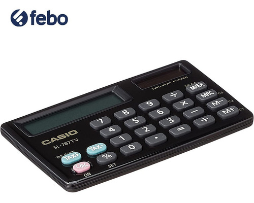Calculadora Básica Portátil Manual Casio Sl-787 Tv Febo