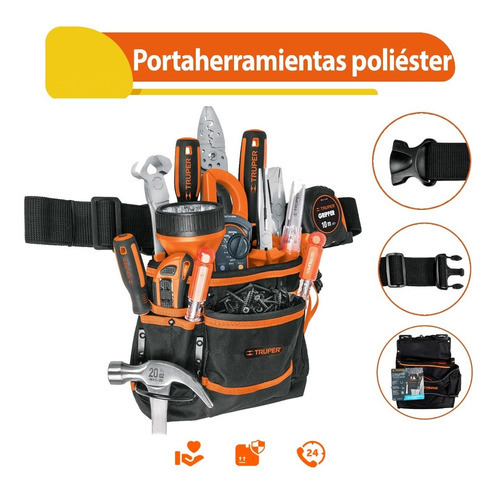 Porta Herramientas Poliéster 13 Compartimentos Truper 15313