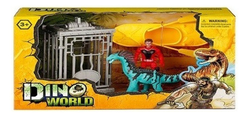 Set Dinosaurio Con Jaula Y Figura Dino World Cksur0514