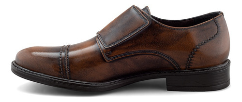 Zapato Monkstrap De Piel Café Para Hombre Con Doble Hebilla