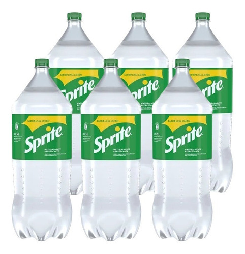 Refresco Sprite Botella 3 Litros Funda X 6