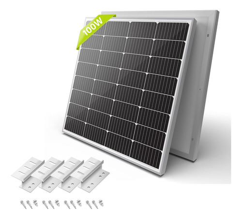 Panel Solar Monocristalino De 100w Y 12 Voltios, Diseñ...