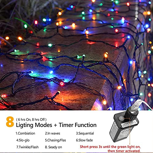 Cadena De Luces Navideñas De 115 Pies Para Exteriores, 300 L