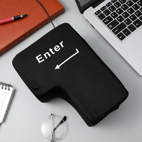 Cojín Big Enter Key Con Usb Para Aliviar El Estrés De La Ofi