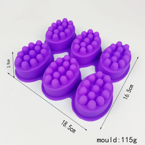 Molde De Silicona Para Jabón, Barra De Masaje De 6