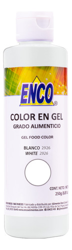 Color Gel Blanco Comestible Repostería 250 Grs Enco 2926