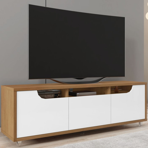 Rack Bancada Para Tv 60 Pol 160cm 11079 Cedro Branco Dcasa
