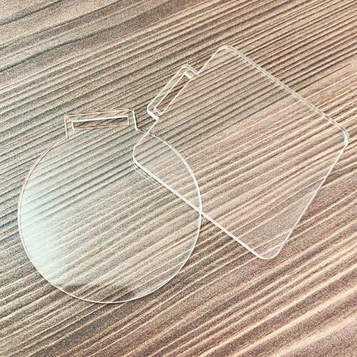 Medalha Acrílico Cristal 6x6cm 3mm 100x + Acrílico 6x3 100x
