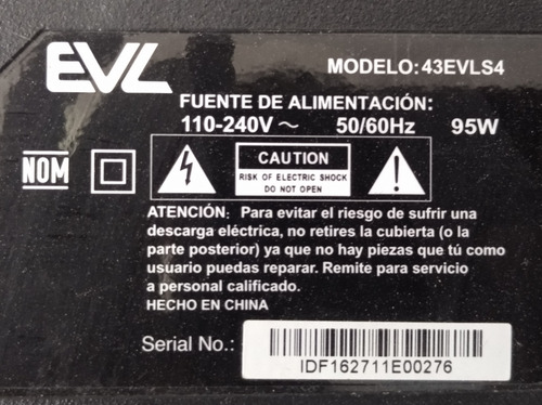 Tarjeta Main Evl 43evls4 Td.nt72671.u781 (Usado)