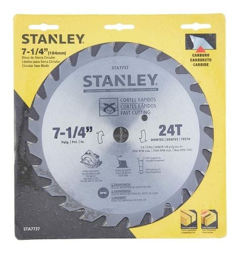 Disco De Sierra Circular 7-1/4  X 24d Sta7737 Stanley