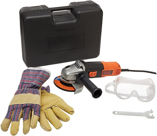 Imagen 2 de 12 de Kit Pulidora 4 1/2 Black Decker + Taladro Percutor 3/8