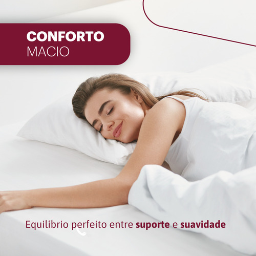 Colchão King de Molas Ensacadas Orthocrin Confort Visco 193x203x30 Espuma Viscoelástica