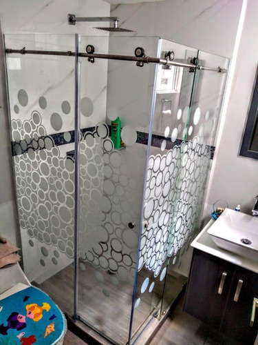 Imagen 2 de 3 de Cancel Para Baño En Escuadra En Cristal De 6mm