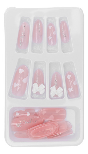 24 Pcs Kit De Uñas Falsas Extraíbles De Las Uñas Falsas