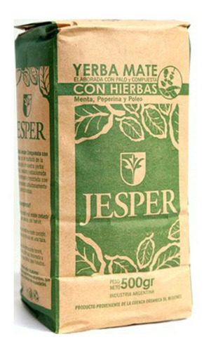 20 Jesper Hierbas X 500g Yerba Agroecológica (10kg) Caba