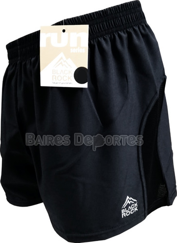 Short Black Rock Running Atletismo Deportivo Correr Hombre