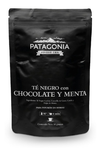 Te Hebras Patagonia Premium Te Negro Chocolate Menta