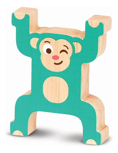 Juguete Apilable De Madera Monos Para Desarrollo Motor 3 Año