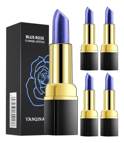 Lápiz Labial Rosa Azul Que Cambia De Temperatura Para Mujer