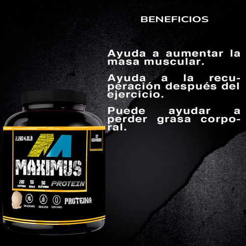 Proteína Maximus Protein 2 Kg 57 Servicios / Sabores Vainilla