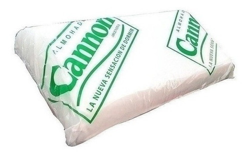 Imagen 1 de 1 de Almohada Cannon Placa Doble 70cm X 35cm Color Blanco