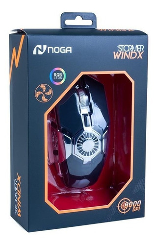 Mouse Gamer Usb Pc Retroiluminado Fan 8000 Dpi Noga Wind X E